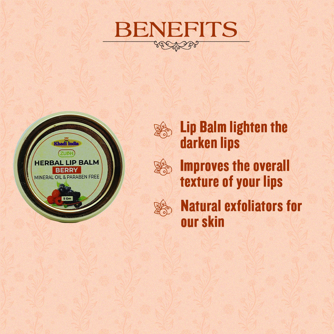 Berry Lip Balm 5 gms | Zubh Khadi