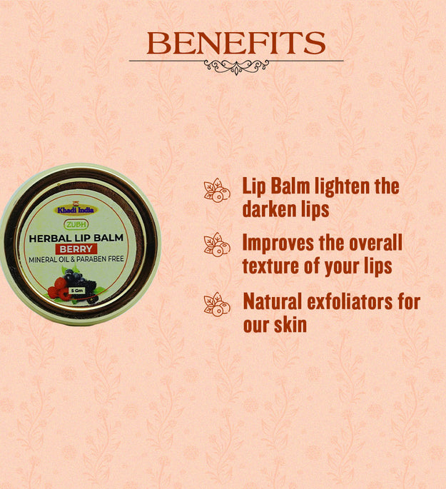 Berry Lip Balm 5 gms | Zubh Khadi