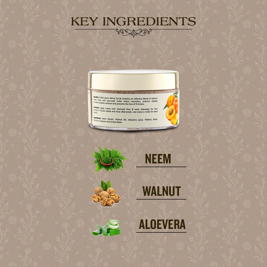 Neem Apricot Face Scrub 50 gms | Zubh Khadi