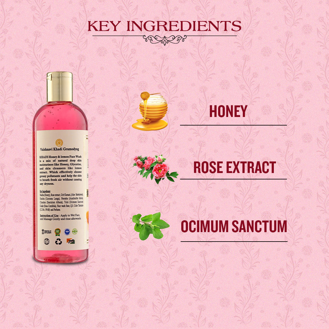 Rose Honey Face Wash 200 ml| Zubh